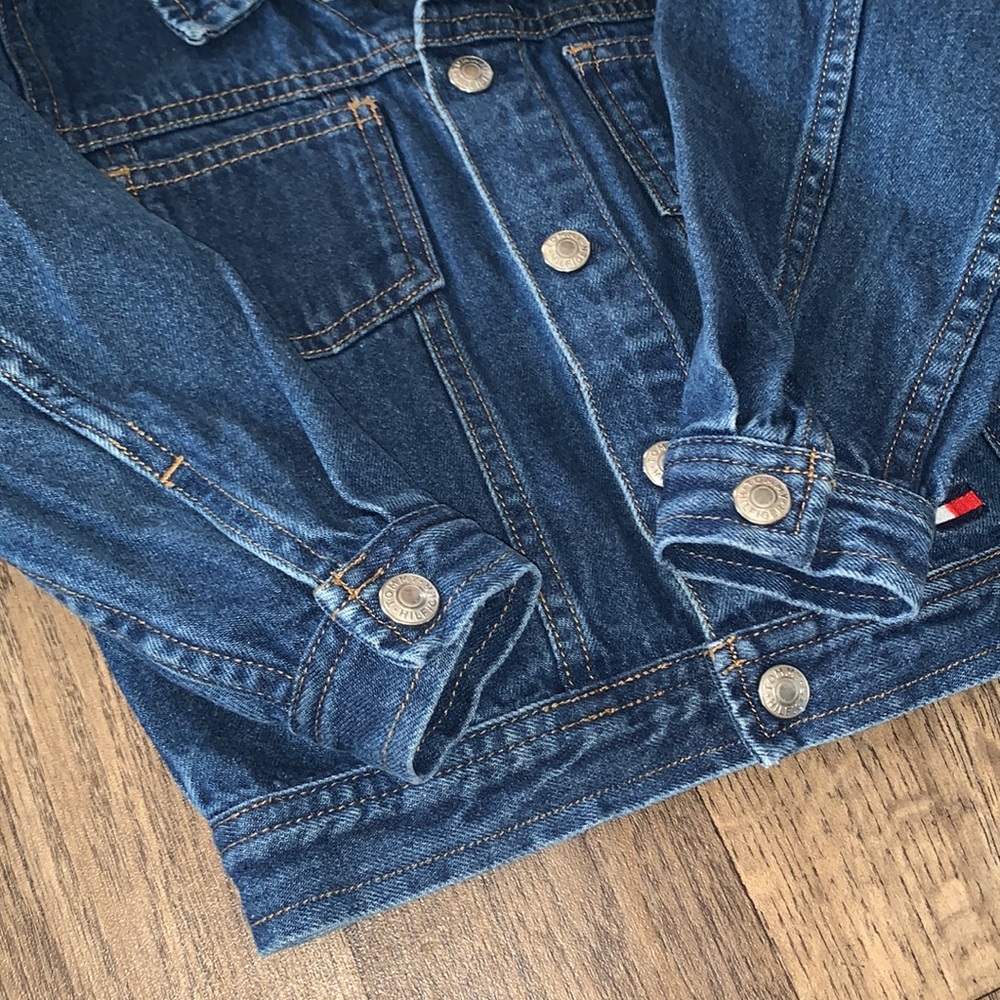Vintage Tommy Hilfiger 3T toddler Denim Jean Jacket with Snaps- Embroidered Logo - Picture 8 of 17